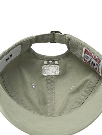 [Aespa Karina & TWS Pick] 26SS MLB Vintage Washed Curve Logo Unstructured Ball Cap New York Yankees