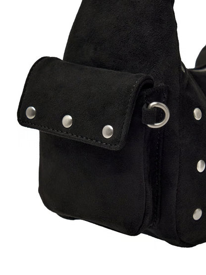 [Aespa Karina Pick] 26FW MLB Vintage Street Studded Hobo Bag