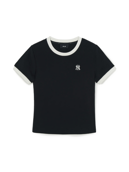 [Aespa Karina Worn] 26 Summer MLB Women's Basic Small Logo Ringer T-shirt