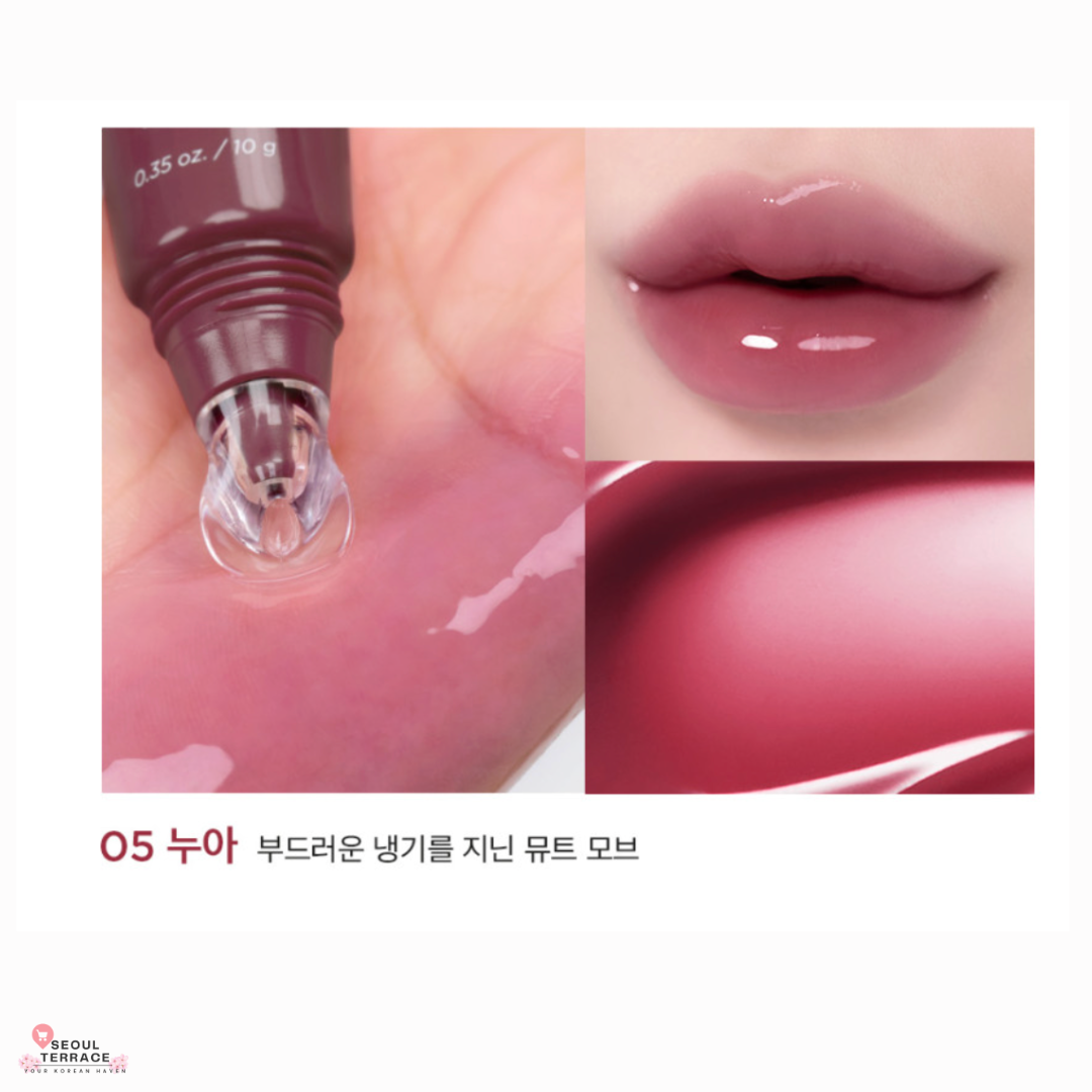 aespa Giselle x EITHER& Glazed Lip Oil 10g (5 Colors) / Aqua Volume Glow