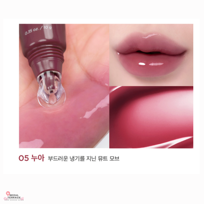 aespa Giselle x EITHER& Glazed Lip Oil 10g (5 Colors) / Aqua Volume Glow