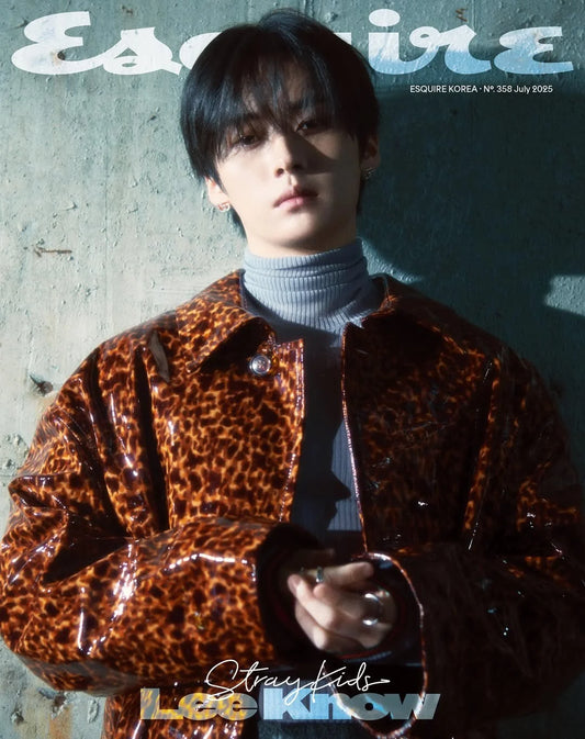 Esquire Korea Magazine August 2025 Issue –Cover: Straykids Lee Know