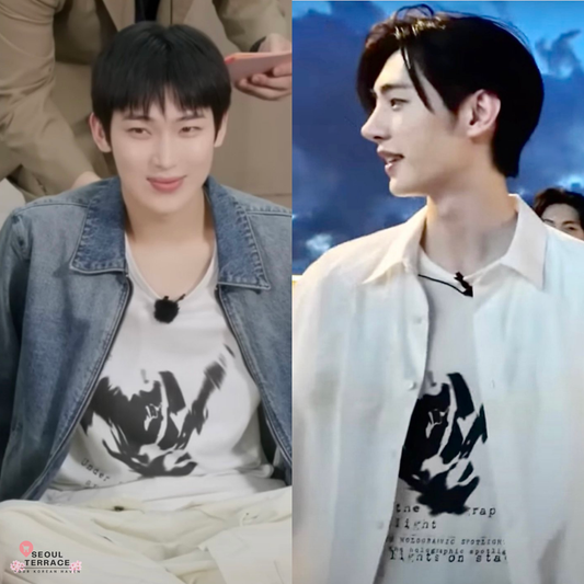 Electric Graphic Slub Half T-shirt seen worn by ENHYPEN SUNGHOON AND SUNOO