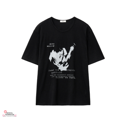 Electric Graphic Slub Half T-shirt seen worn by ENHYPEN SUNGHOON AND SUNOO