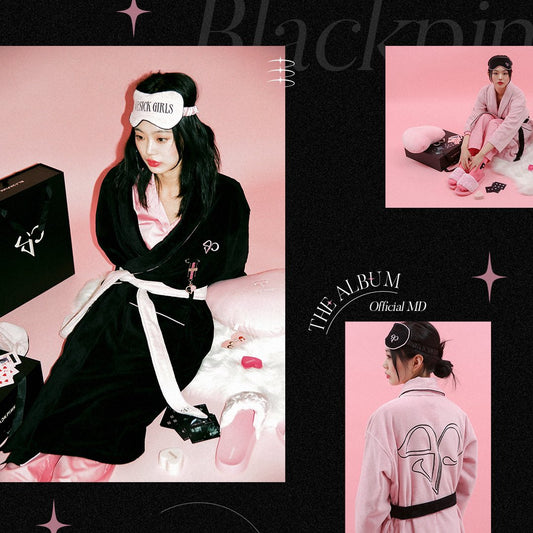 BLACKPINK [THEALBUM] ROBE & SLEEPING MASK SET (PINK/BLACK)