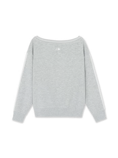 [RESCENE X MLB] 26FW Women's Varsity Lace Tape Off-Shoulder Sweatshirt