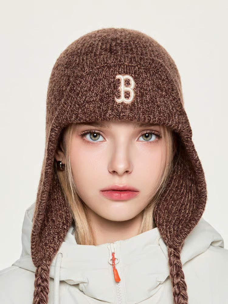 [TWS Youngjae Worn] MLB Vintage Bocashi Earflap Beanie Boston Red Sox