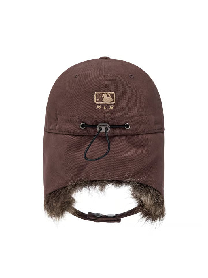 [Aespa Karina Pick] MLB Vintage Fur Earflap Cap New York Yankees
