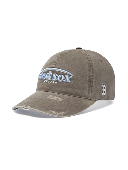 [Aespa Karina Pick] 26SS MLB Vintage Damage Curve Logo Unstructured Ball Cap New York Yankees