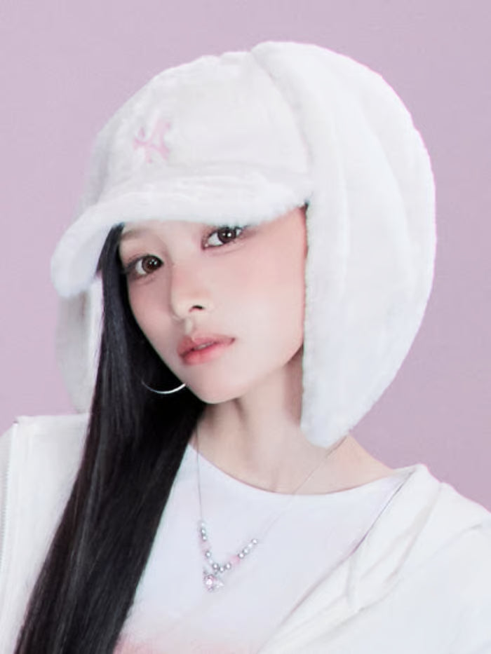 [RESCENE X MLB] 26FW Bunny Colorful Fur Unstructured Ball Cap