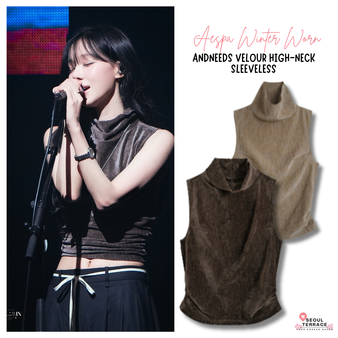 Andneeds Velour High-Neck Sleeveless