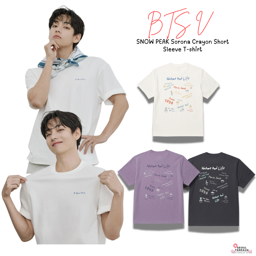 [BTS V Pick]26 Summer Snow Peak Sorona Crayon Short Sleeve T-shirt