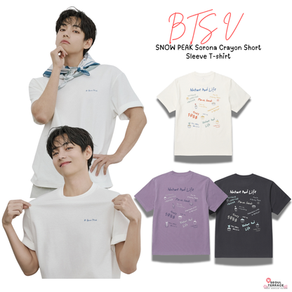 [BTS V Pick]26 Summer Snow Peak Sorona Crayon Short Sleeve T-shirt