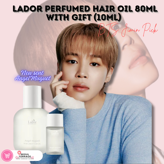 [New Scent] BTS Jimin X LADOR Angel Muguet Perfumed Hair Oil with Gift (10ml mini oil)