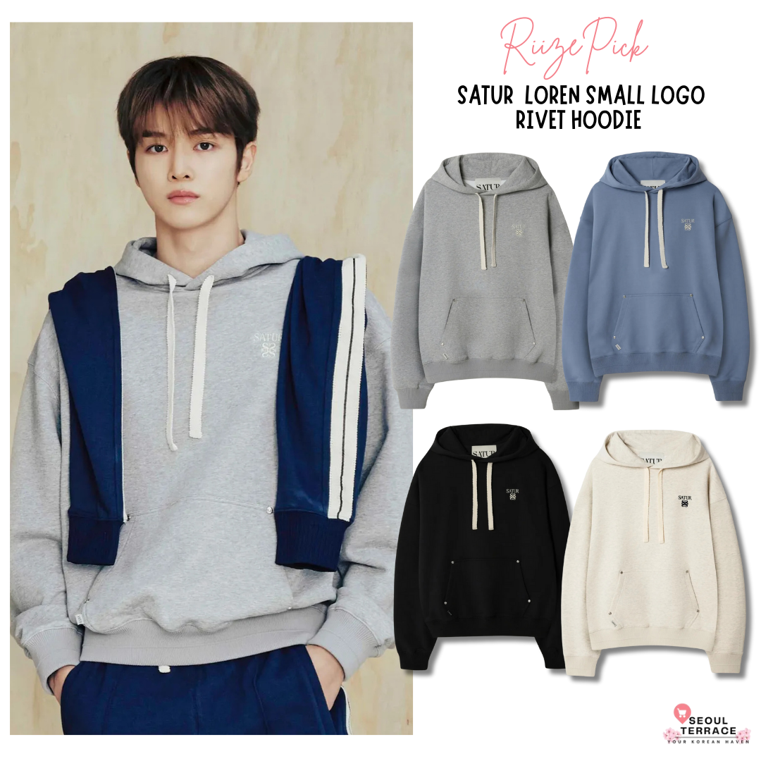 [Riize Pick] 26SS Satur Loren Small Logo Rivet Hoodie