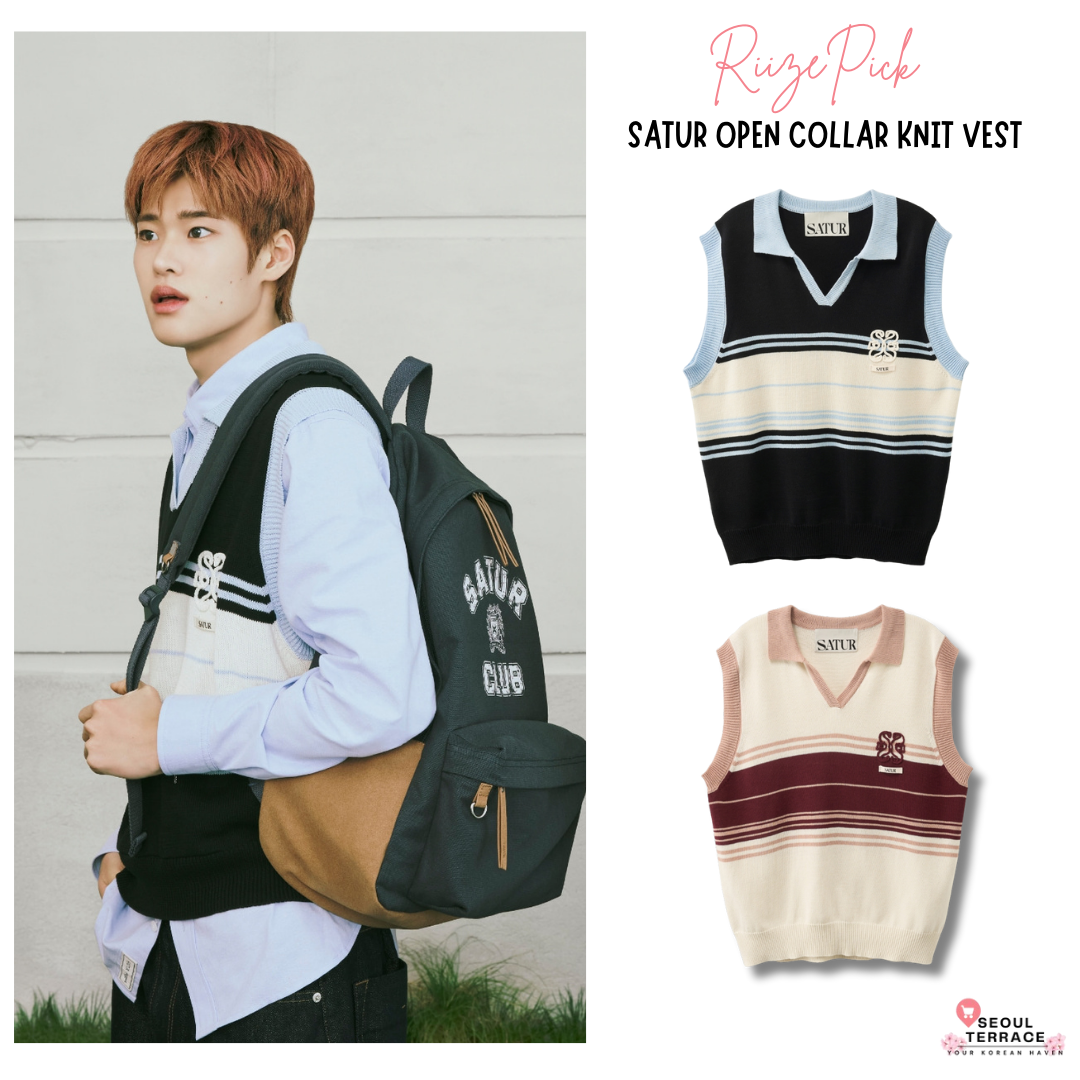 [Riize Pick] 26SS Satur Open Collar Knit Vest