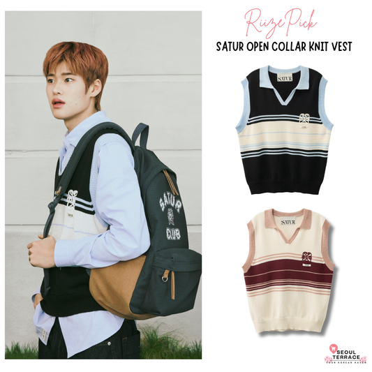 [Riize Pick] 26SS Satur Open Collar Knit Vest