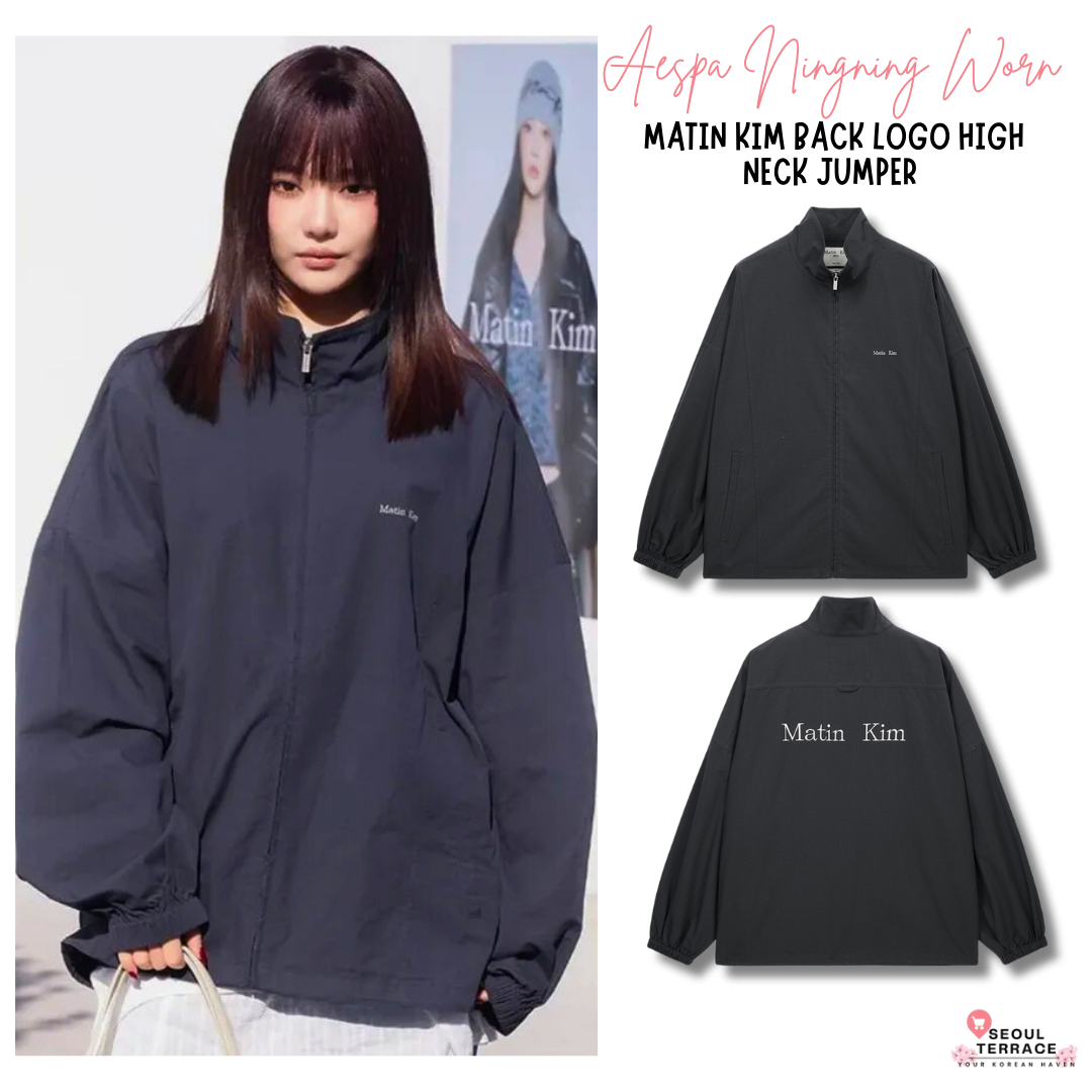 [Aespa Ningning Worn] Matin Kim Back Logo High Neck Jumper
