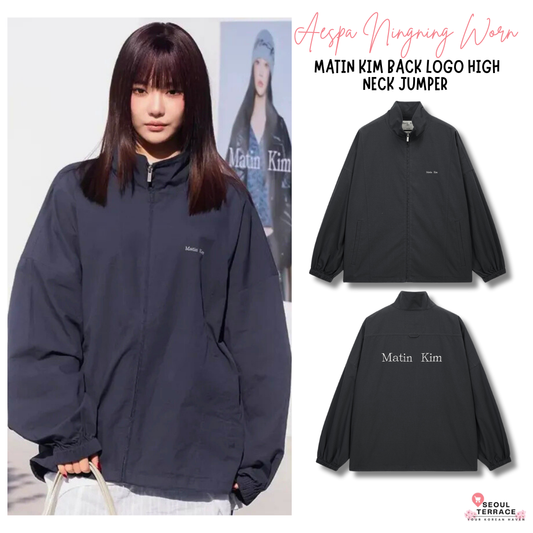 [Aespa Ningning Worn] Matin Kim Back Logo High Neck Jumper