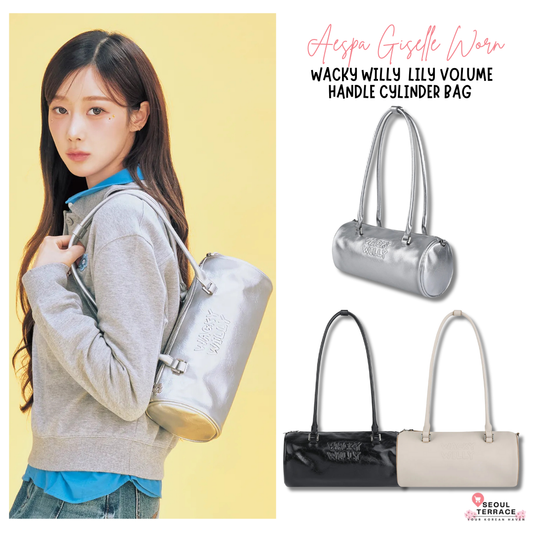 [Aespa Giselle Worn] 26SS Lily Volume Handle Cylindrical Bag