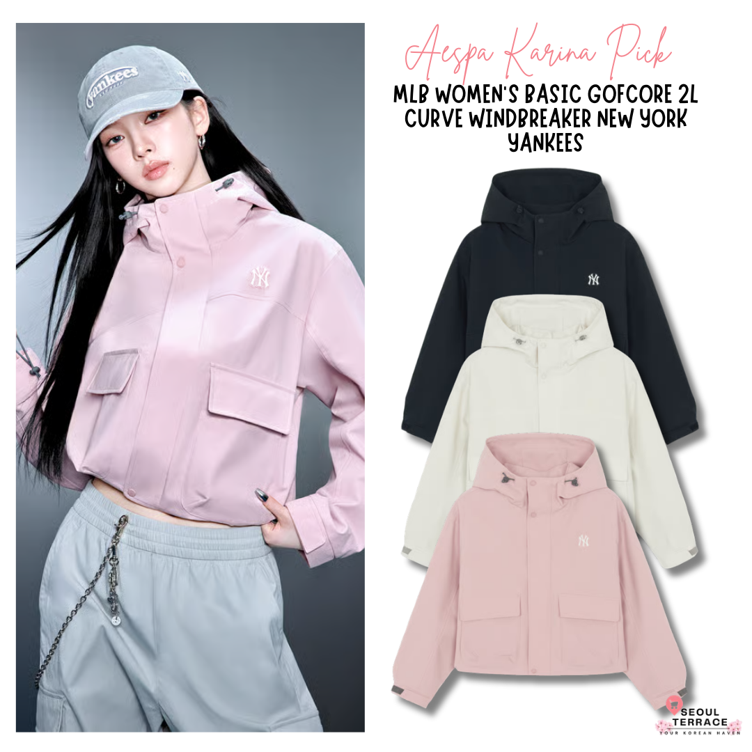 [Aespa Karina Pick] 26SS MLB Women's Basic Gofcore 2L Curve Windbreaker New York Yankees