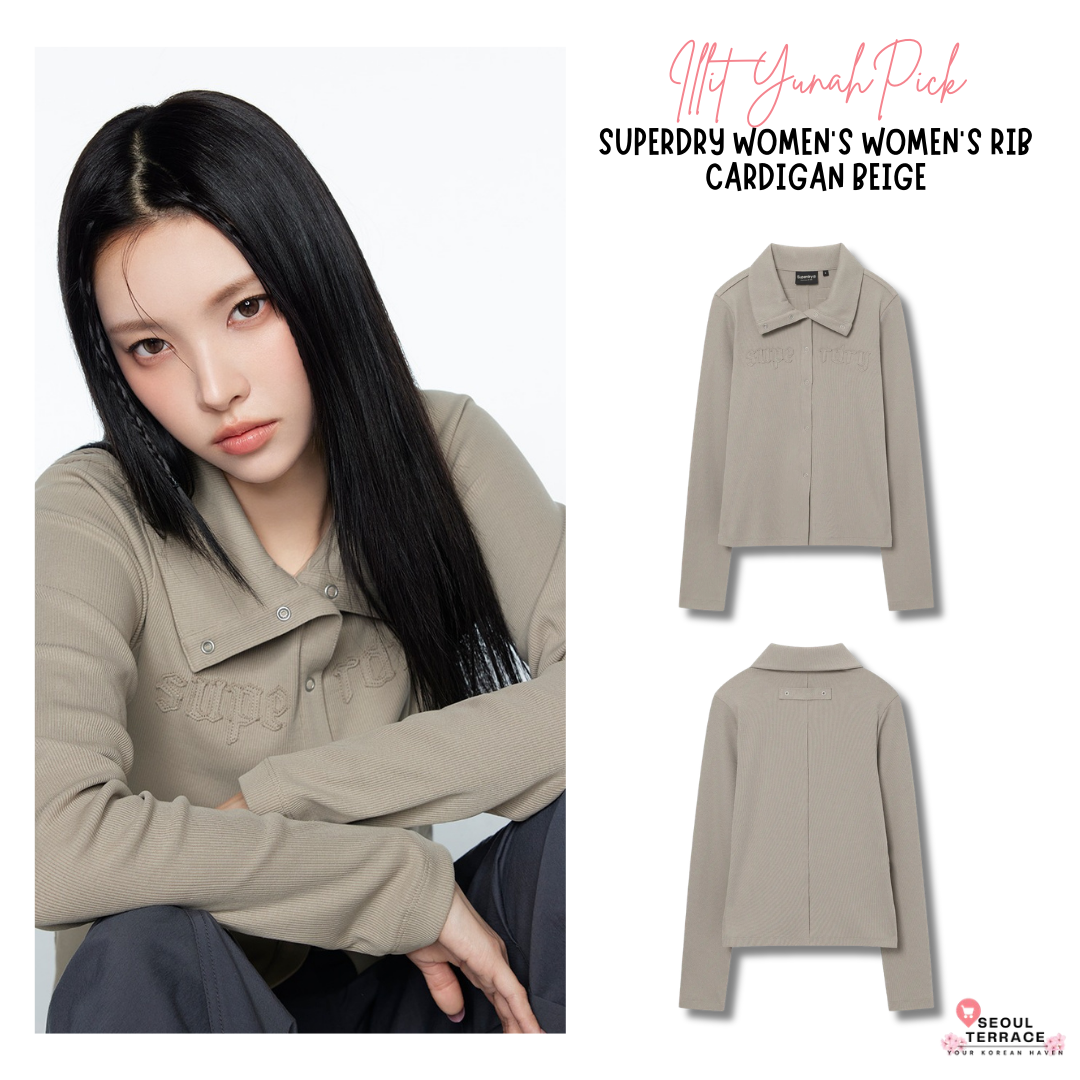 [Illit Yunah Pick] 26SS Superdry Women's Rib Cardigan Beige