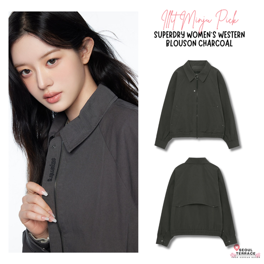 [Illit Minju Pick] 26SS Superdry Women's Western Blouson Charcoal