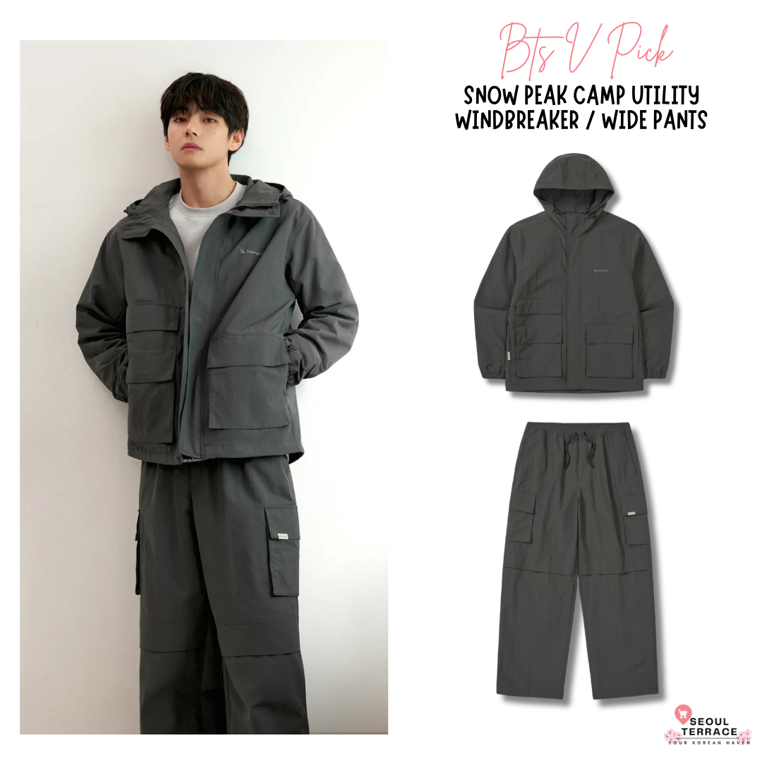 [BTS V Pick] 26SS Snow Peak Camp Utility Windbreaker / Wide pants