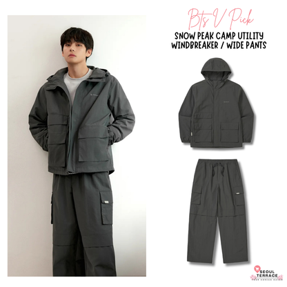 [BTS V Pick] 26SS Snow Peak Camp Utility Windbreaker / Wide pants