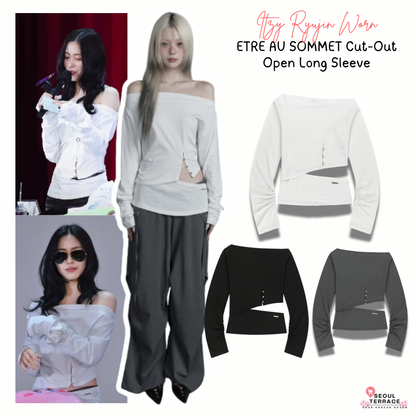 [Itzy Ryujin Worn] ETRE AU SOMMET Cut-Out Open Long Sleeve