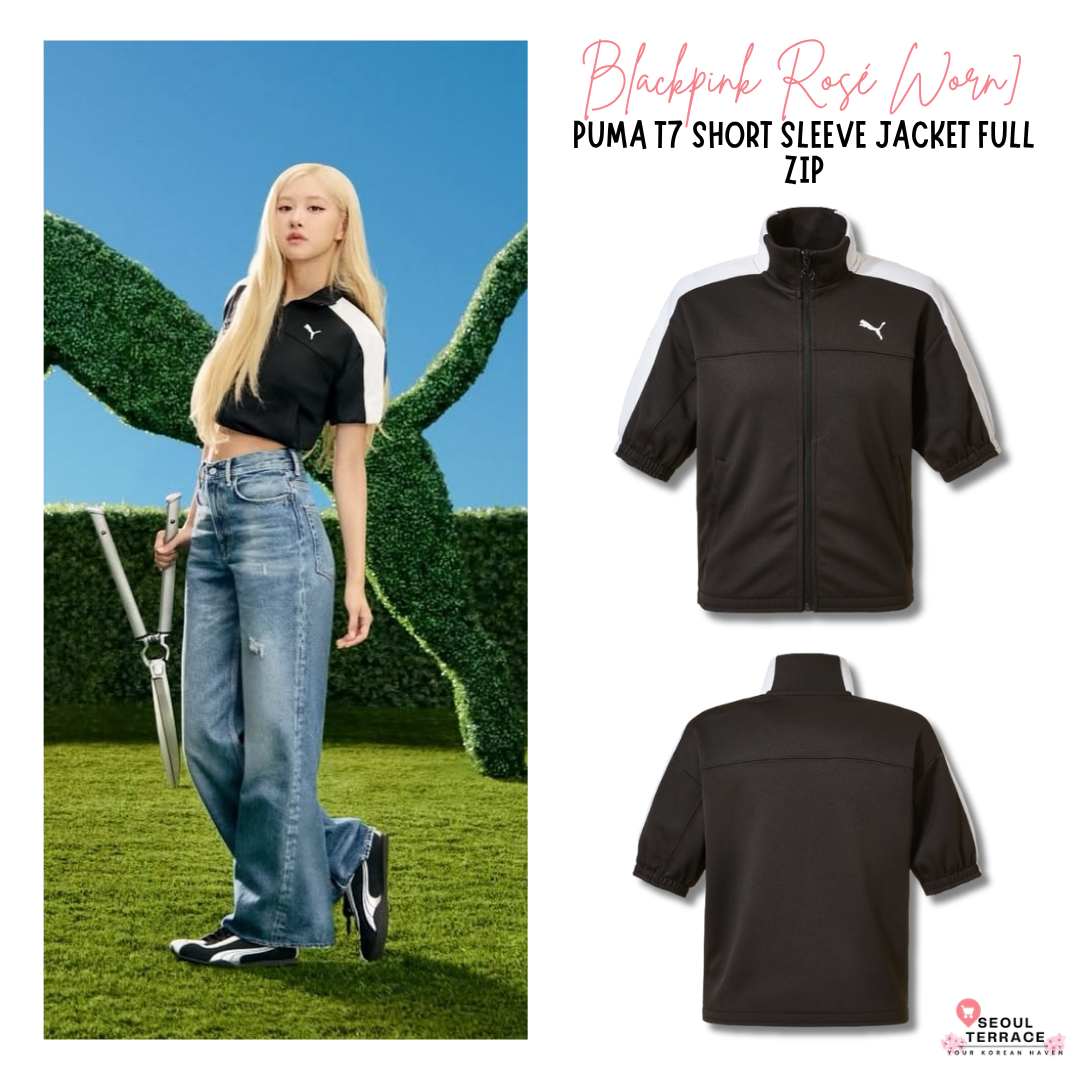 [[Blackpink Rosé Worn] Puma T7 Short Sleeve Jacket Full Zip