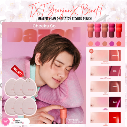 [TXT Yeonjun Pick] Benefit Play Daze Airy Liquid Blush with Gift ( 6 Puffs)