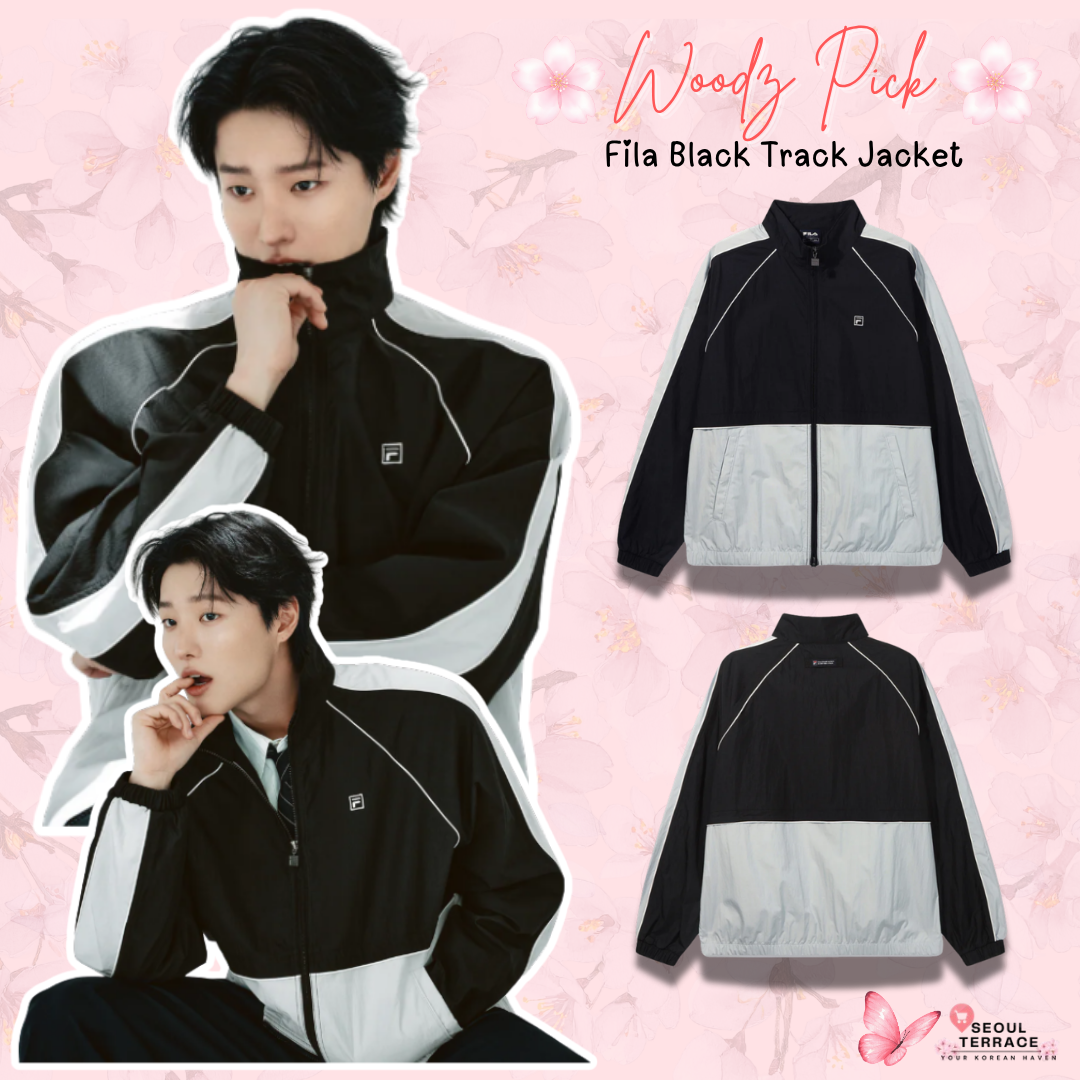 [Woodz Pick] Fila Black Track Jacket