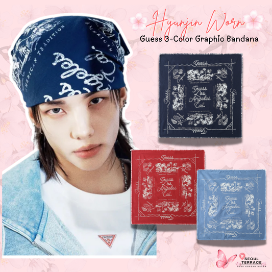 [Straykids Hyunjin Worn] 26SS Guess 3-Color Graphic Bandana