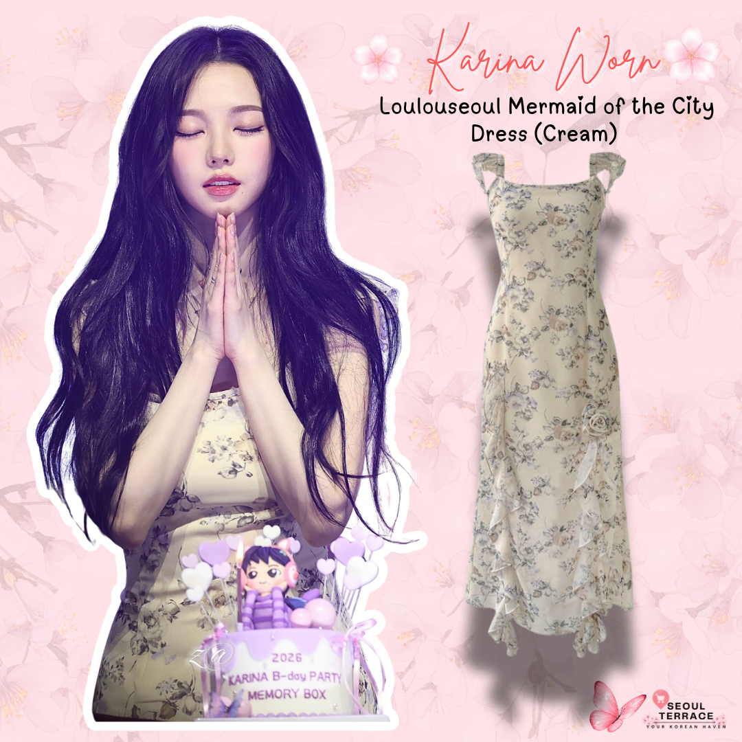 [Aespa Karina Worn] Loulouseoul Mermaid of the City Dress (Cream)
