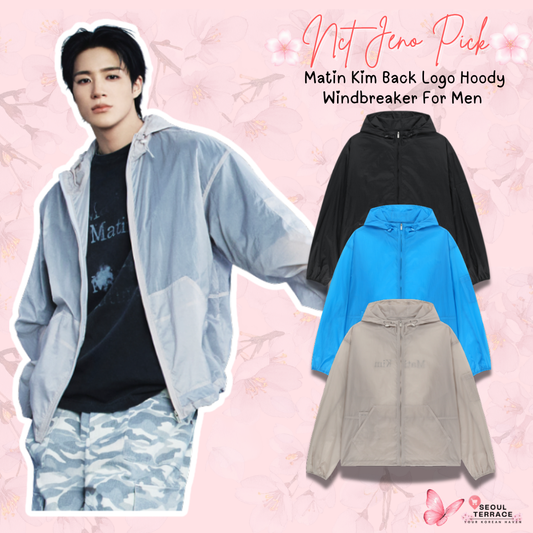 [NCT Jeno Pick] Matin Kim Back Logo Hoody Windbreaker For Men