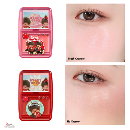 Monchhichi X Amuse Game Station Lip & Cheek Healthy Balm with Gift (Mini Pink Puff)