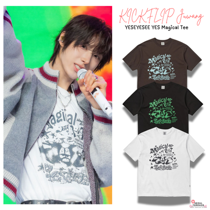 [KICKFLIP Juwang Worn] YESEYESEE YES Magical Tee
