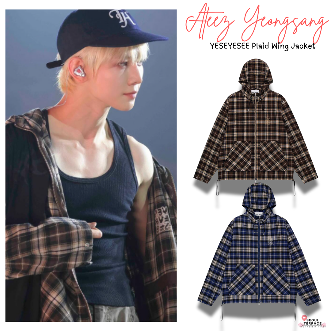 [Ateez Yeongsang Worn] YESEYESEE Plaid Wing Jacket
