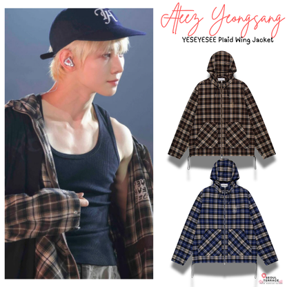 [Ateez Yeongsang Worn] YESEYESEE Plaid Wing Jacket