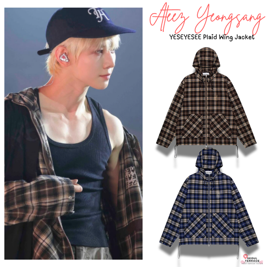[Ateez Yeongsang Worn] YESEYESEE Plaid Wing Jacket