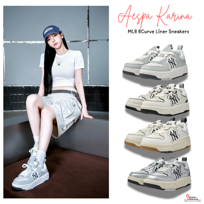 [Aespa Karina Worn] 26 Summer MLB Curve Liner Sneakers