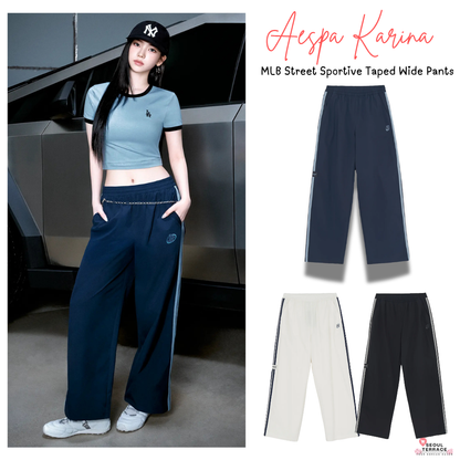 [Aespa karina Worn] 26 Summer MLB Street Sportive Taped Wide Pants