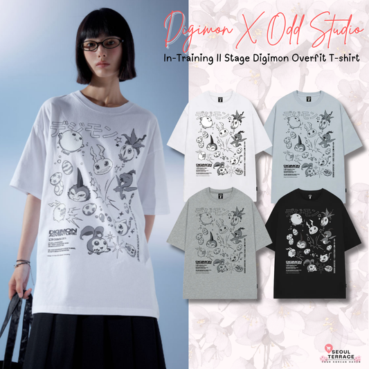 [Digimon X Odd Studio] In-Training II Stage Digimon Overfit T-shirt