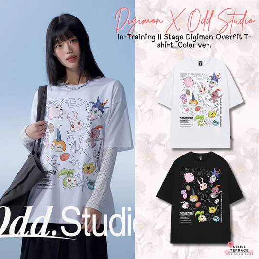 [Digimon X Odd Studio] In-Training II Stage Digimon Overfit T-shirt_Color ver.