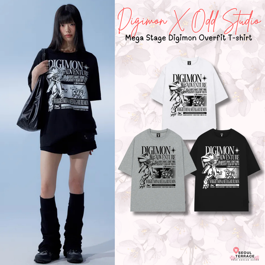 [Digimon X Odd Studio] Mega Stage Digimon Overfit T-shirt