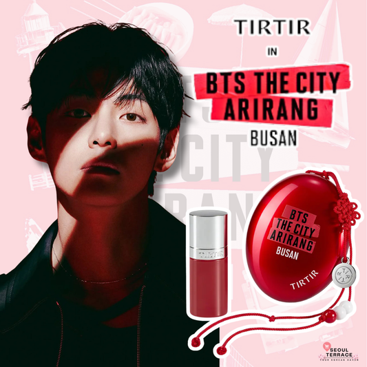 Tirtir BTS The City Busan Iconic Red Duo Set (Red Cushion Foundation + Tinted Lip Oil + Norigae Keyring)