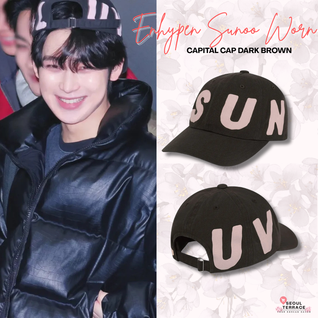 [Enhypen Sunoo Worn] Sunlove Capital Cap_Dark Brown