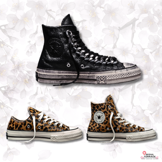 [Aespa Karina Photocard] Converse Chuck 70 X Leather/Leopard (Gift: Check the Description)