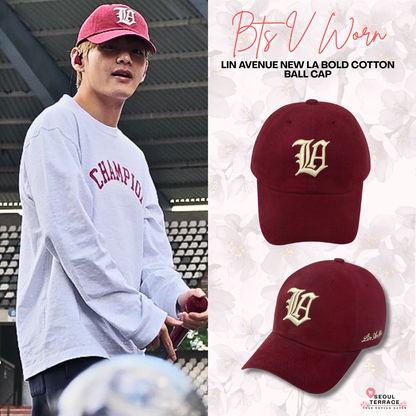 [BTS V Worn] LIN AVENUE New LA Bold Cotton Ball Cap
